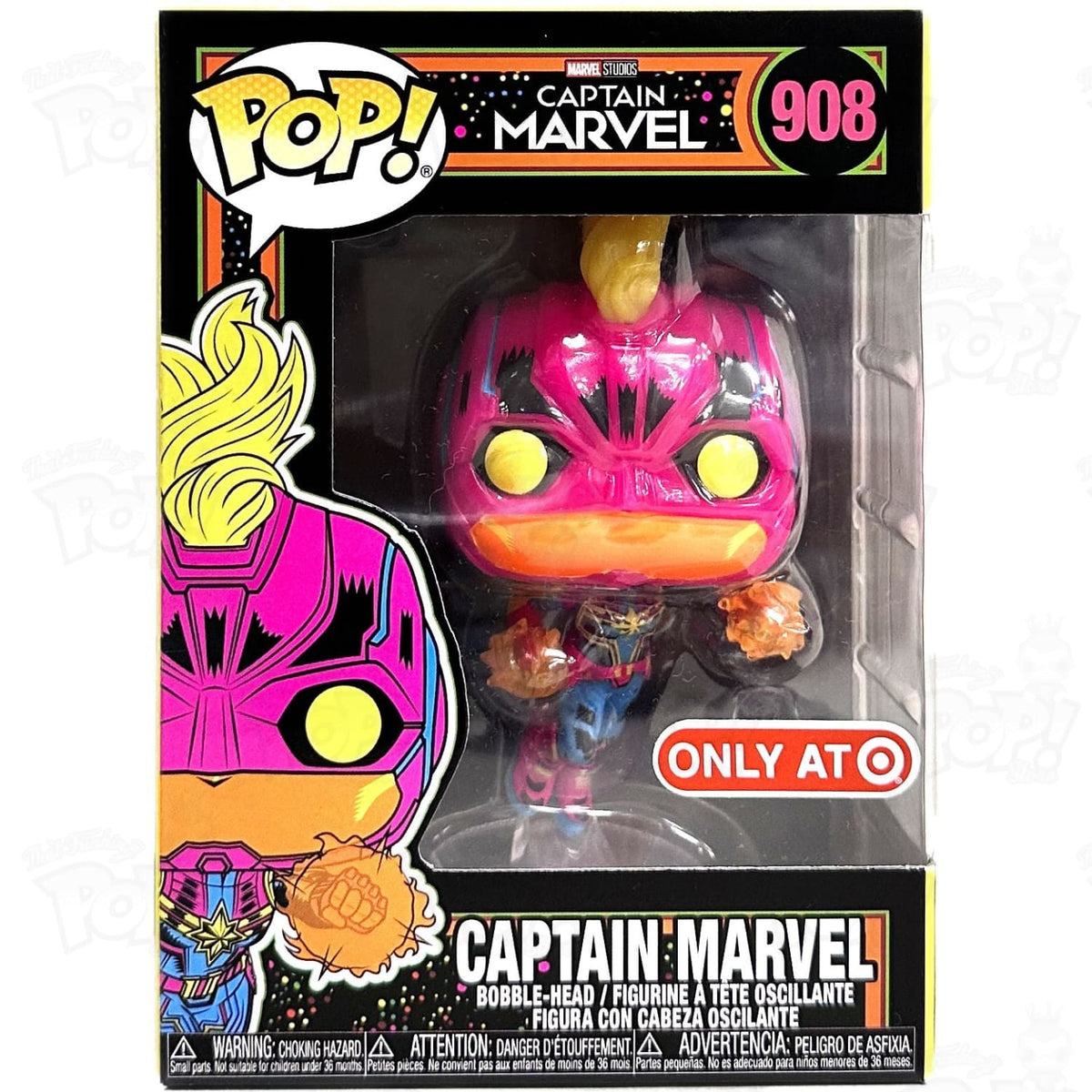 Captain Marvel (#908) Black Light Target - Main Image