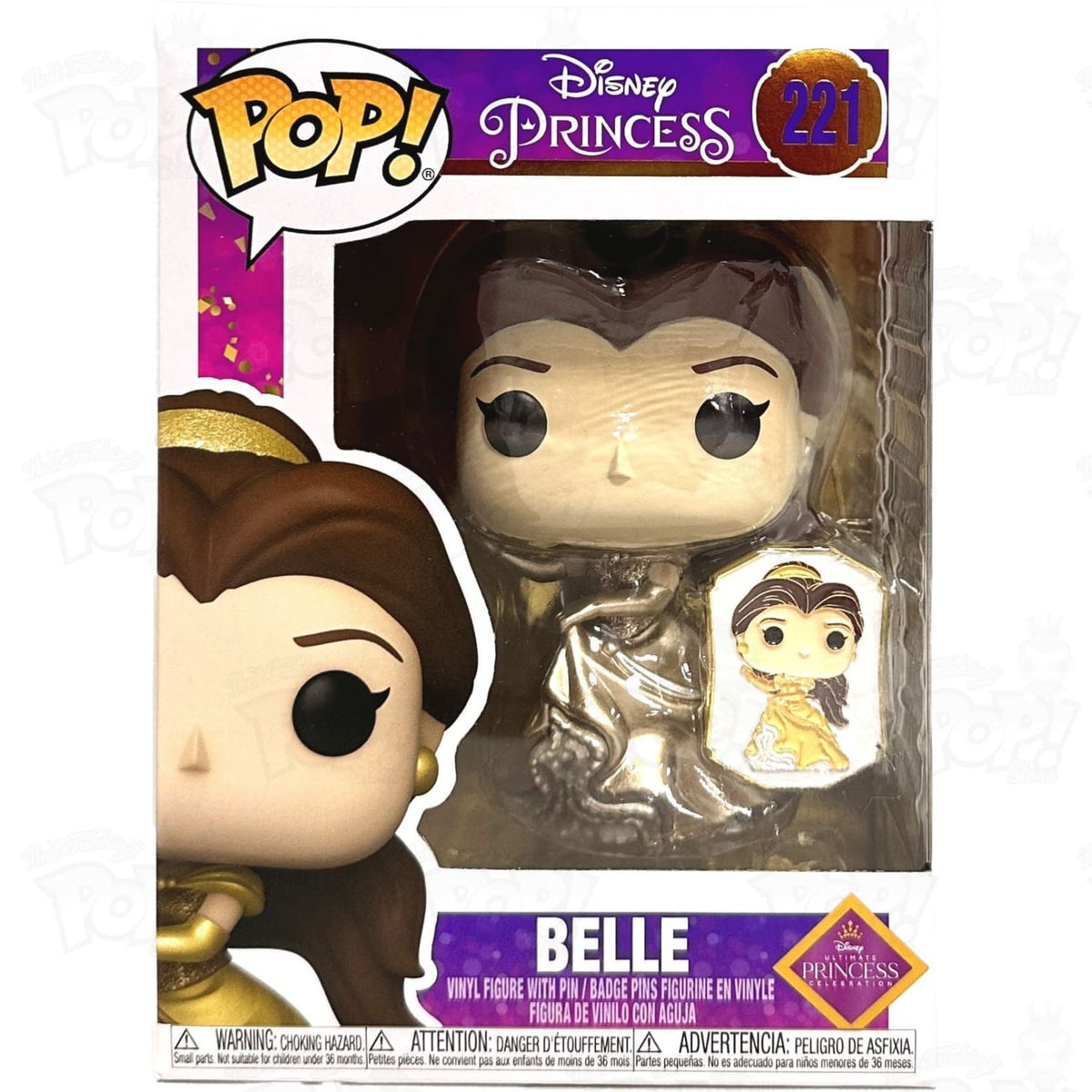 Funko Pop Disney Princess : Belle #221 Vinyl Figure w/Pin – POPNATION