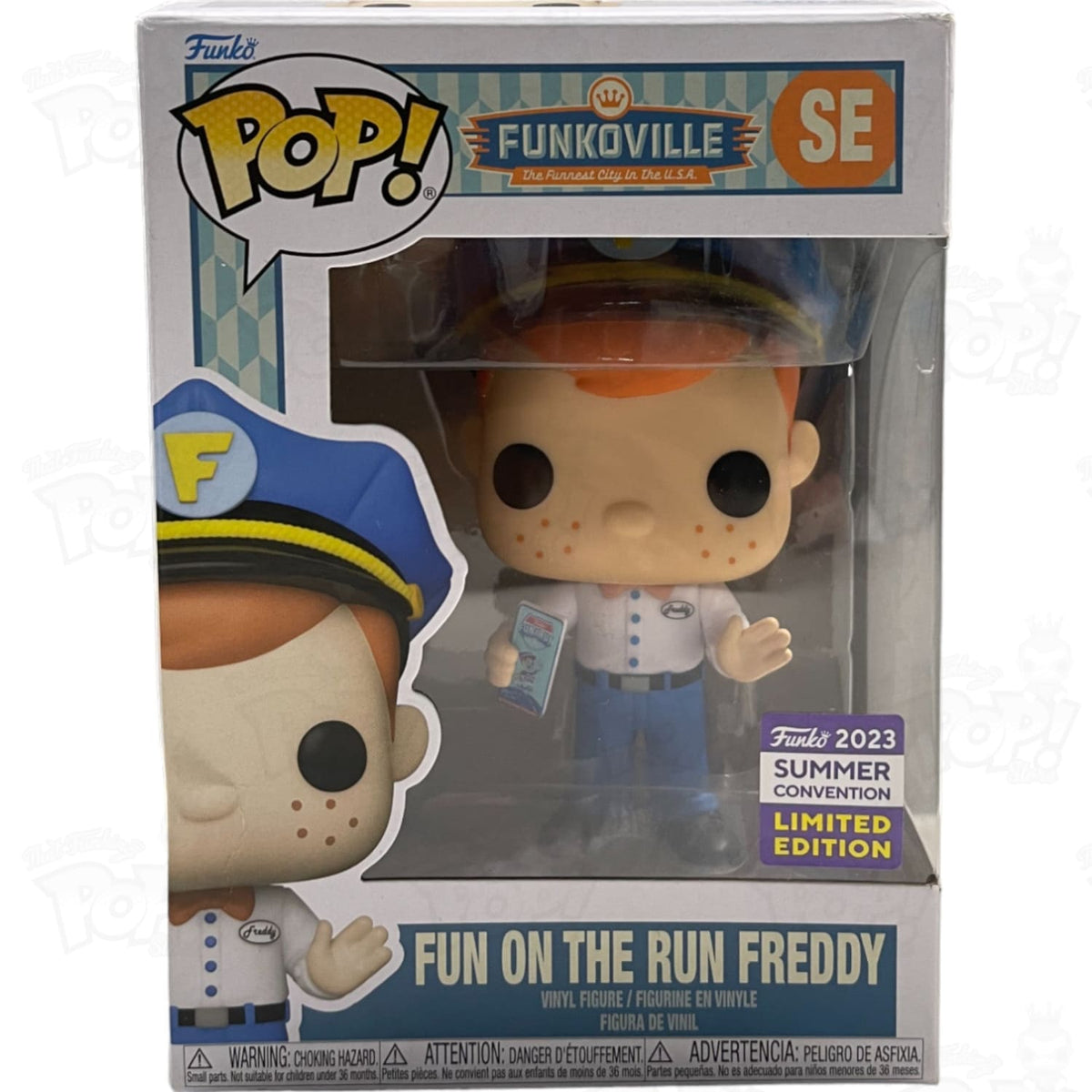 Funko Pop Freddy as Batman selling Fun on the Run