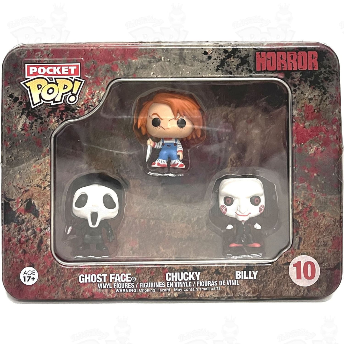 Funko Pocket Pop! Horror 3 Pack Tin Ghost Face, Chucky & Billy Saw