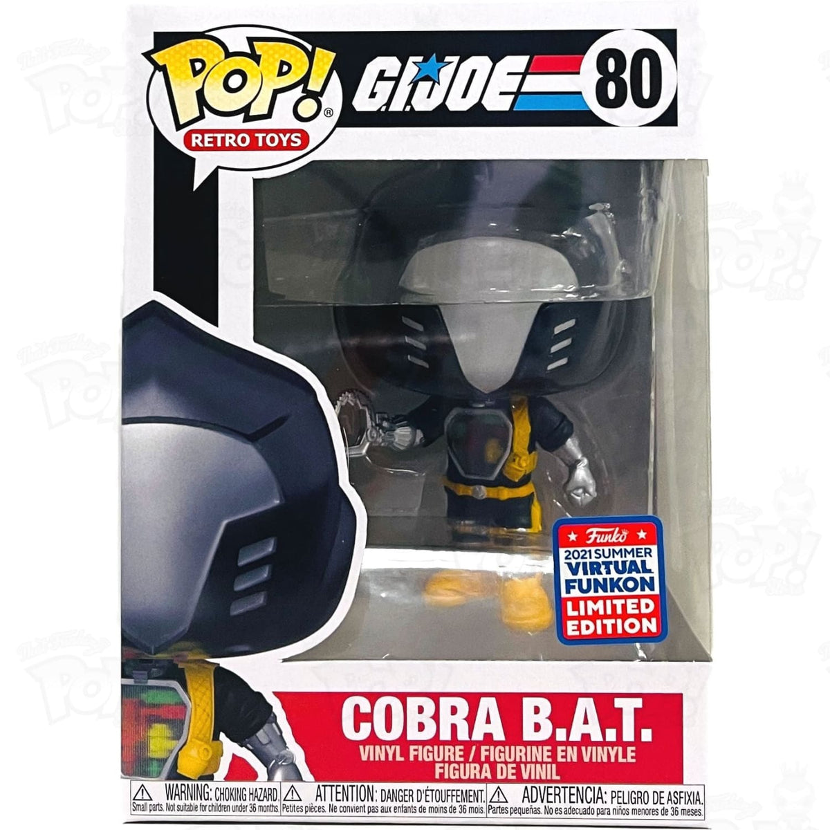 Funko Pop! G.I. Joe #80 Cobra B.A.T. - Edizione Limitata SDCC FunKon 2021, Condivisa Con Walmart, Esclusiva