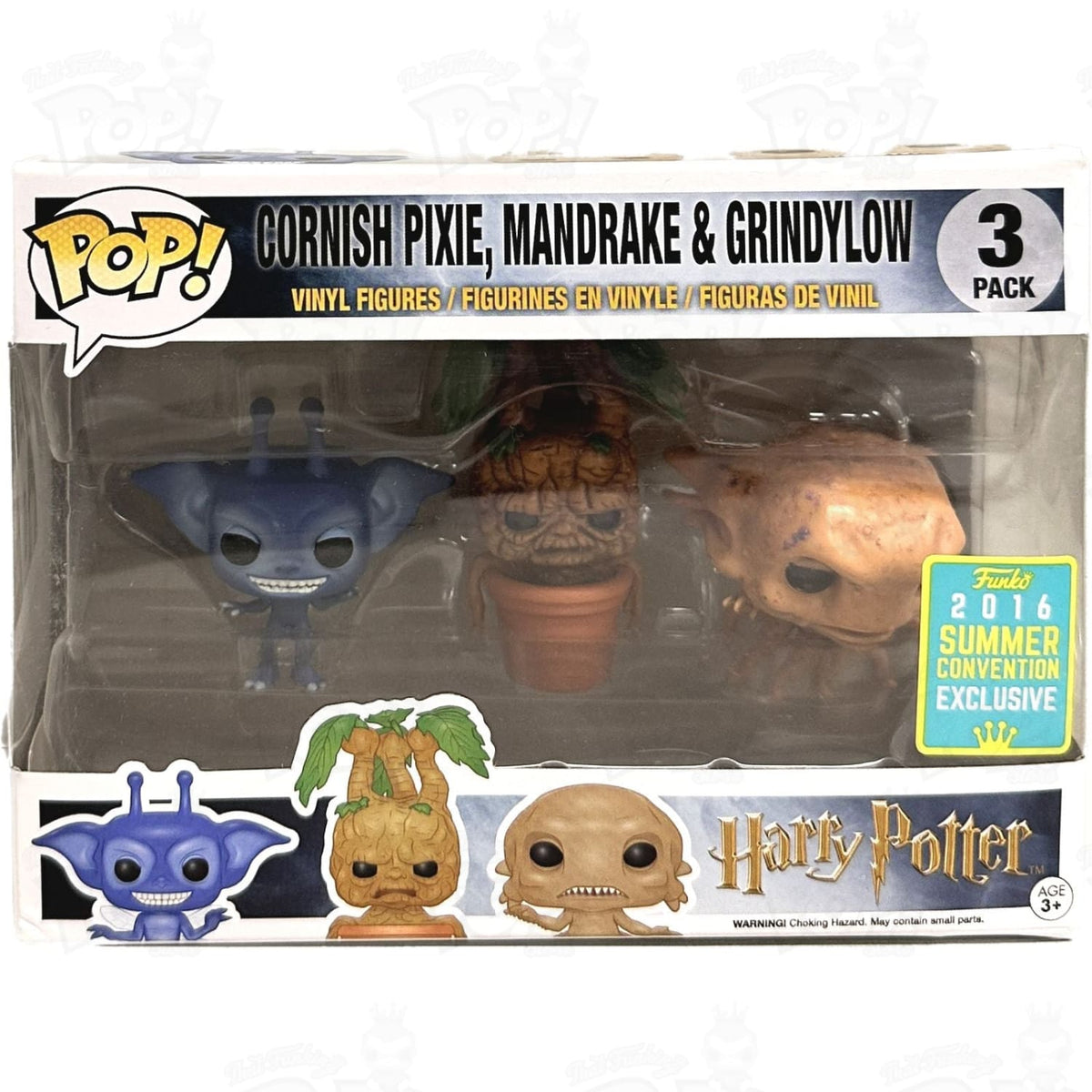 Harry Potter Cornish Pixie Mandrake Grindylow (3-Pack) 2016