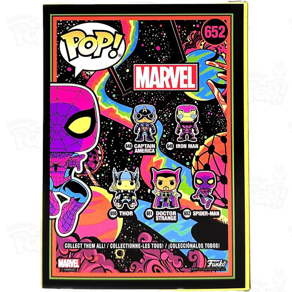 Funko Pop Spider-Man (Blacklight) #652 Marvel Target Exclusive – Simply Pop