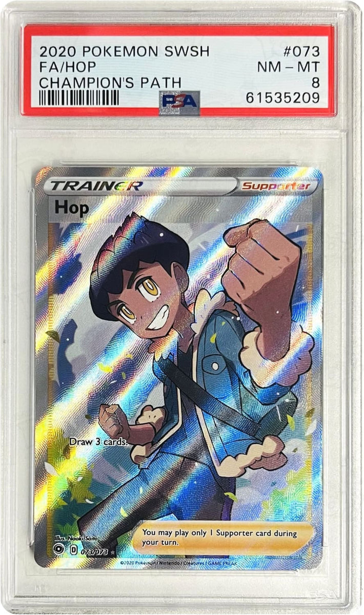 Pokemon TCG: Champion's Path Hop (Full Art) 73/73 / Ultra Rare PSA 8 Pokemon TCG: Champion's Path Hop (Full Art) 73/73 / Ultra Rare PSA 8