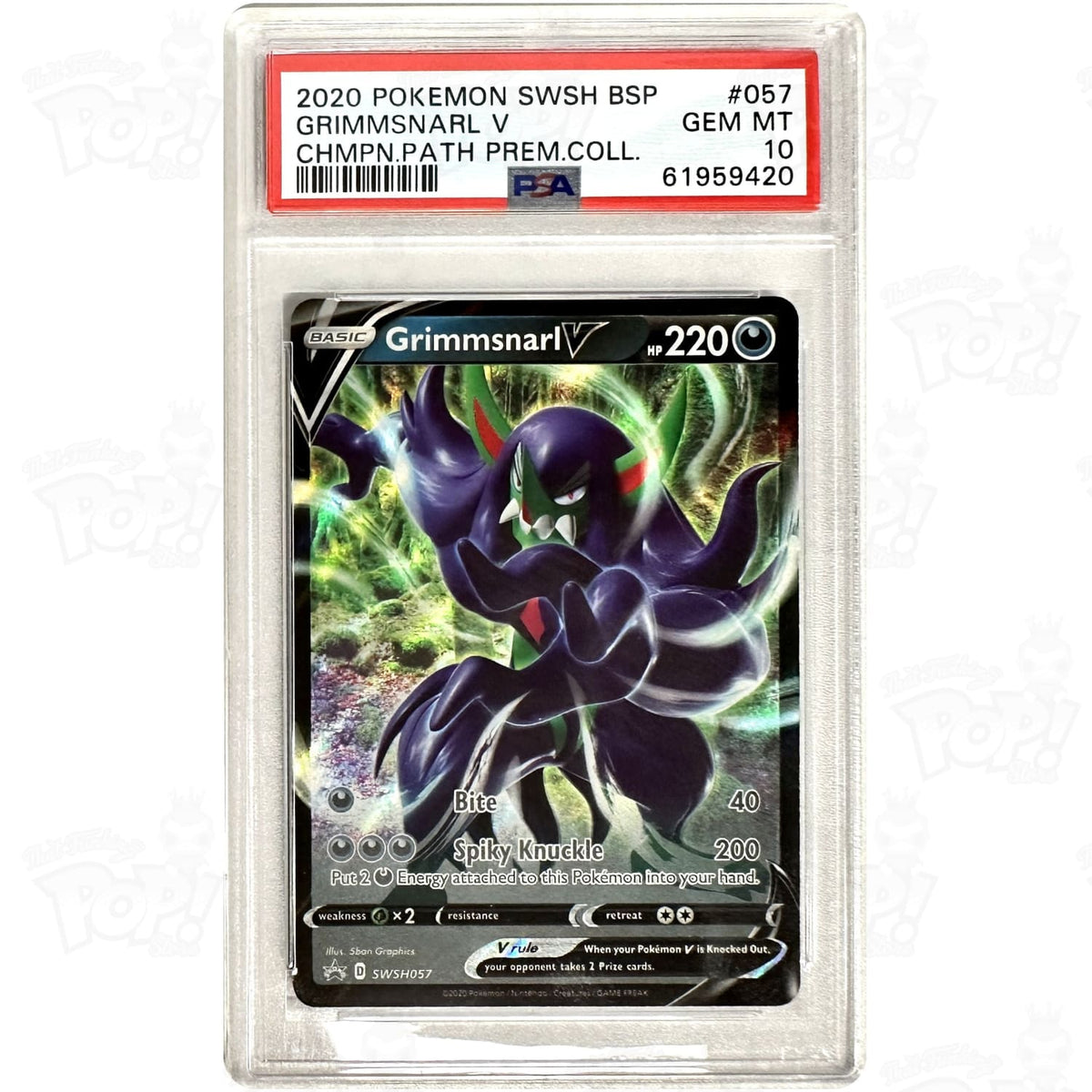 pokemon card grimmsnarl Pokemon TCG: Grimmsnarl V SWSH057 / Promo PSA 10