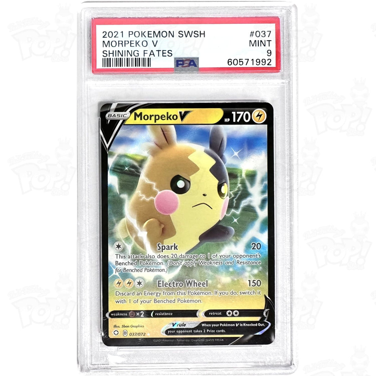 Pokemon TCG: Morpeko V Shining Fates 037/072 PSA 9