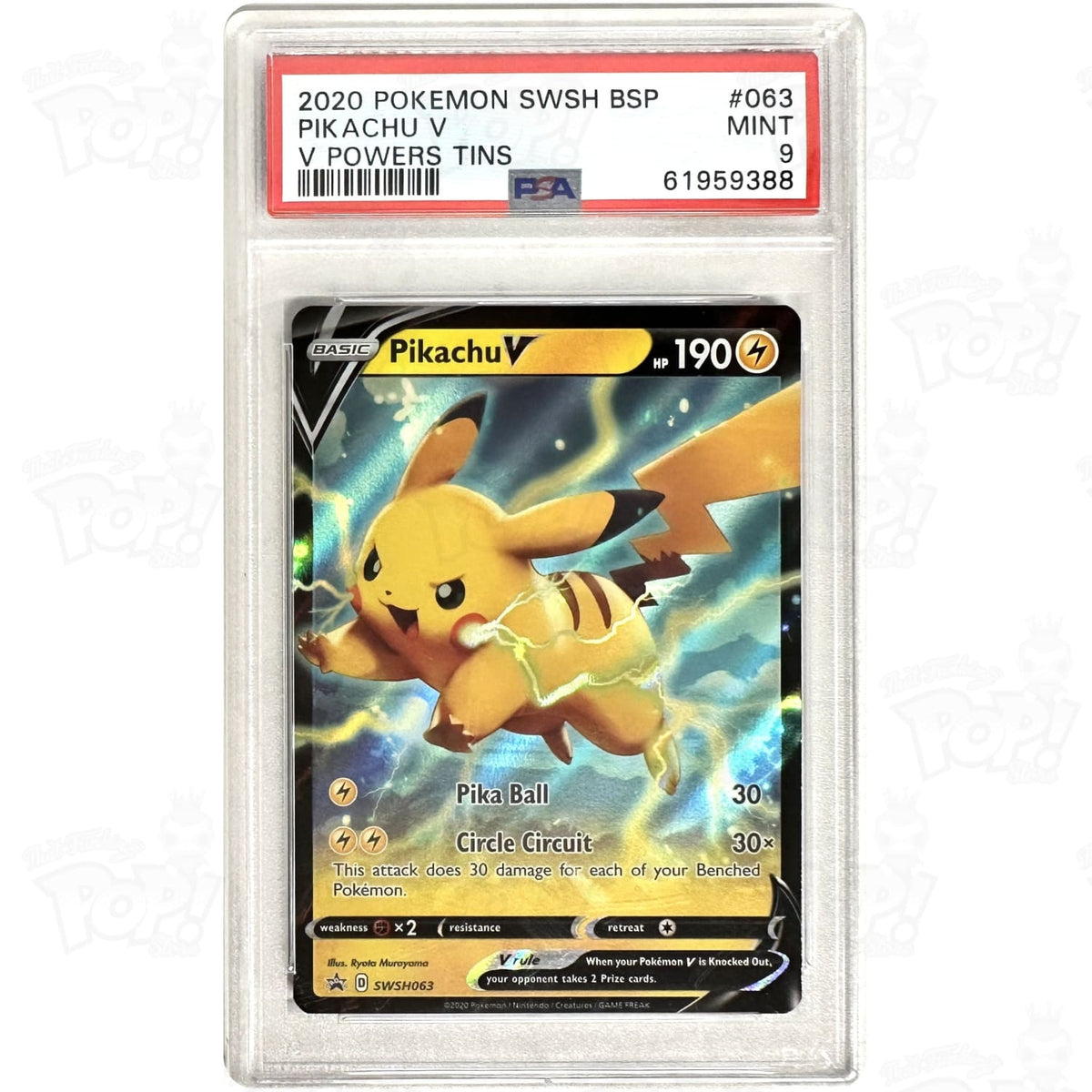 Pokemon TCG: Pikachu V SWSH063 / Promo PSA 9 Pokemon TCG: Pikachu V SWSH063 / Promo PSA 9