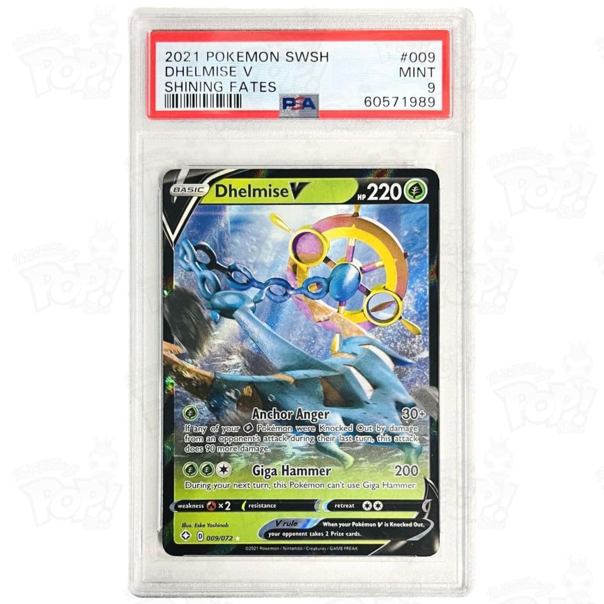 dhelmise pokemon card price Pokemon TCG: Shining Fates Dhelmise V 009/072 / Ultra Rare PSA 9