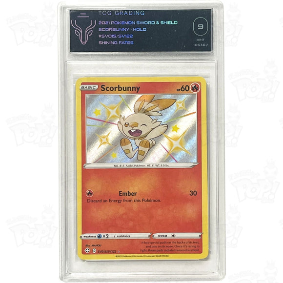 Pokemon Tcg: Shining Fates: Shiny Vault Sv015/sv122 / Holo Rare Scorbunny Tcg 9 Trading Cards