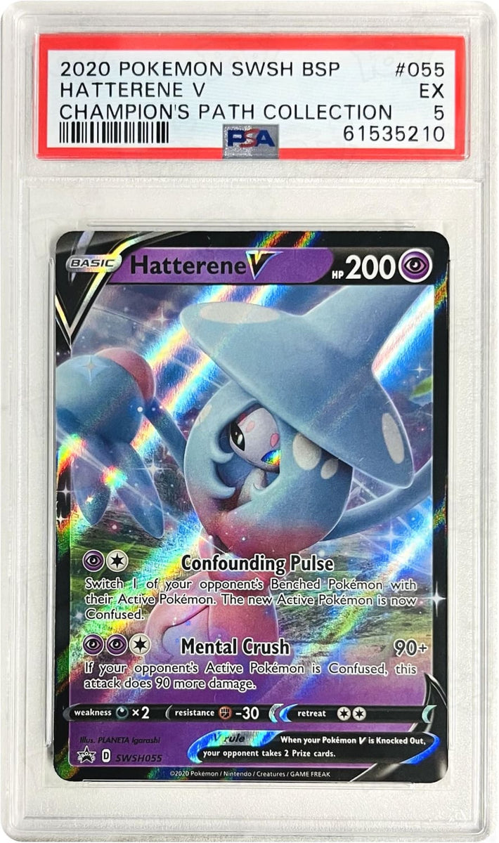 Pokemon TCG: SWSH: Sword & Shield Promo Cards Hatterene V SWSH055 / Promo  PSA 5