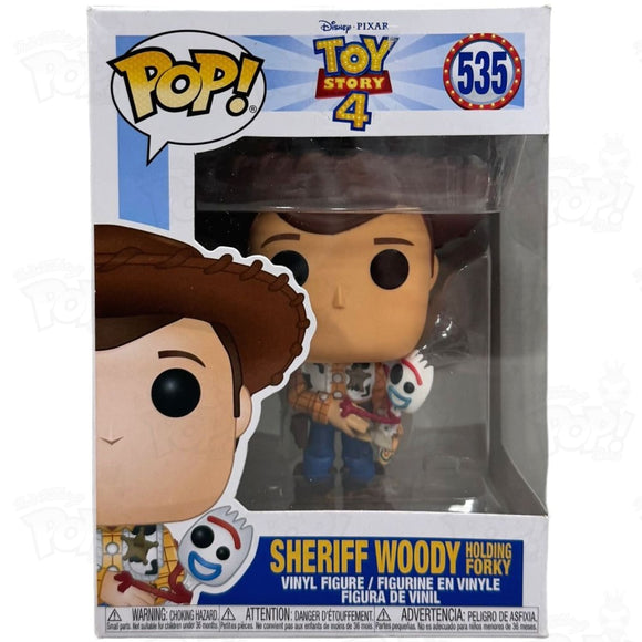 Toy Story 4 Sheriff Woody Holding Forky (#535) Funko Pop Vinyl