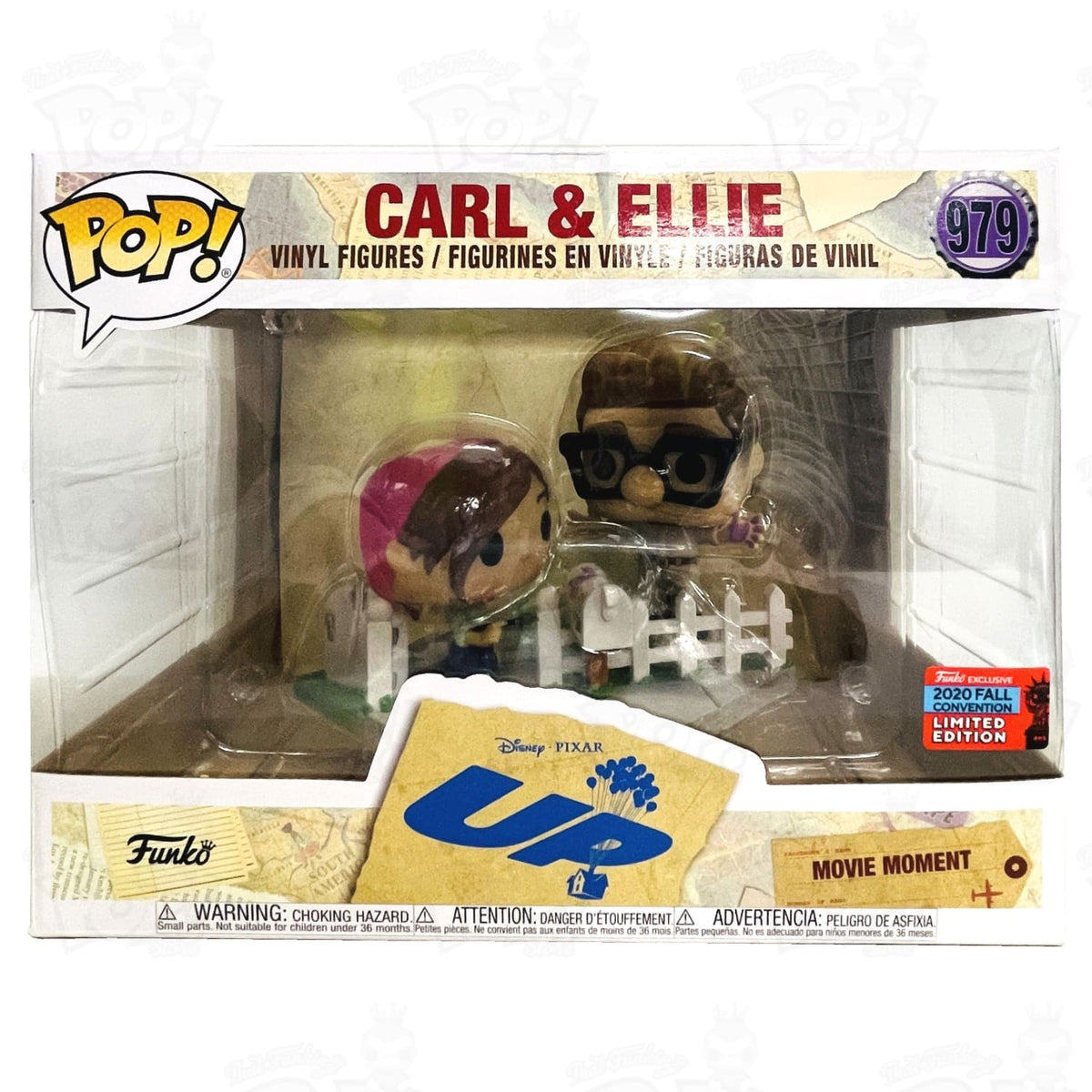 Funko Pop! Movie Moments Disney Pixar Up Carl & Ellie Vinyl Figures - 2020  Fall Convention Exclusive