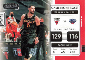 2021-22 Panini Contenders Game Night Ticket Zach Lavine Trading Cards