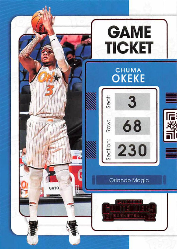 2021-22 Panini Contenders Game Ticket Chuma Okeke Trading Cards
