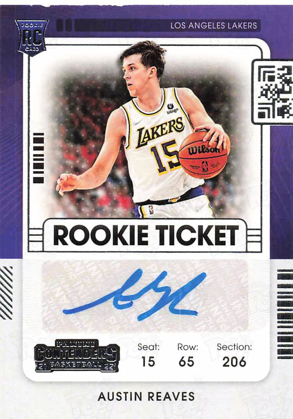 2021-22 Panini Contenders Rookie Ticket Austin Reaves Signed Trading Cards