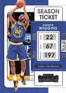 2021-22 Panini Contenders Season Ticket Andrew Wiggins Trading Cards