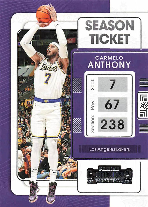 2021-22 Panini Contenders Season Ticket Carmelo Anthony Trading Cards