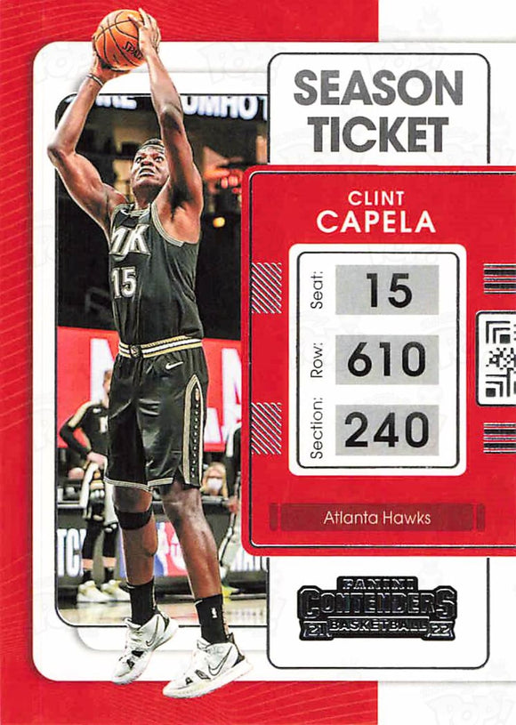 2021-22 Panini Contenders Season Ticket Clint Capela Trading Cards