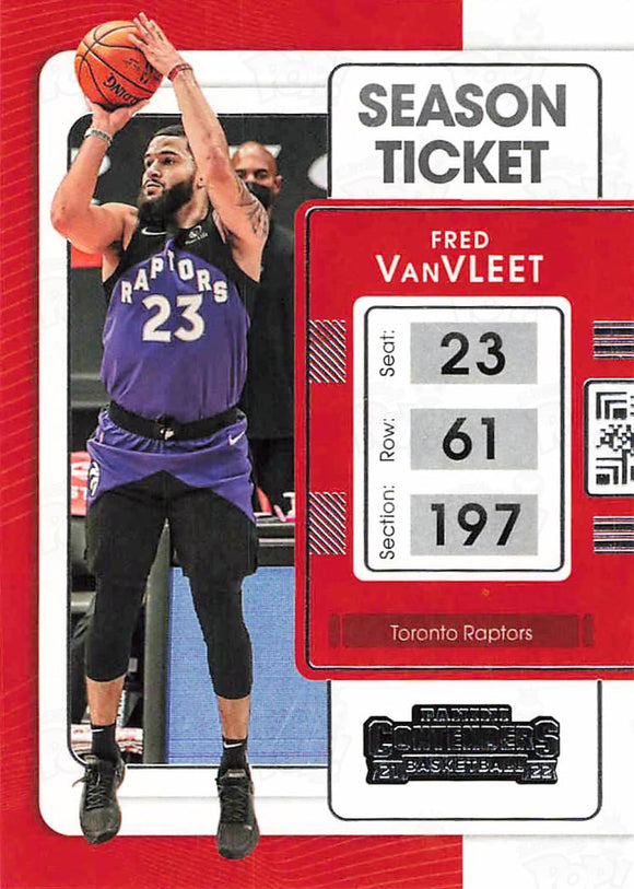 2021-22 Panini Contenders Season Ticket Fred Vanvleet Trading Cards