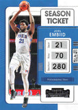 2021-22 Panini Contenders Season Ticket Joel Embiid Trading Cards