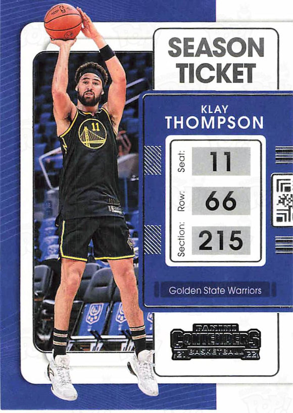 2021-22 Panini Contenders Season Ticket Klay Thompson Trading Cards
