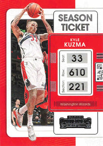 2021-22 Panini Contenders Season Ticket Kyle Kuzma Trading Cards