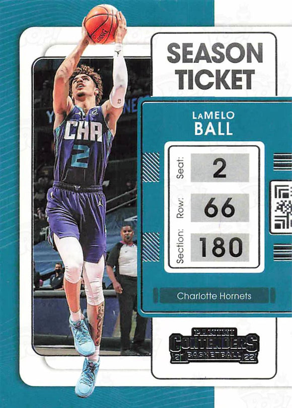 2021-22 Panini Contenders Season Ticket Lamelo Ball Trading Cards