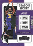 2021-22 Panini Contenders Season Ticket Lebron James Trading Cards