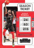 2021-22 Panini Contenders Season Ticket Norman Powell Trading Cards