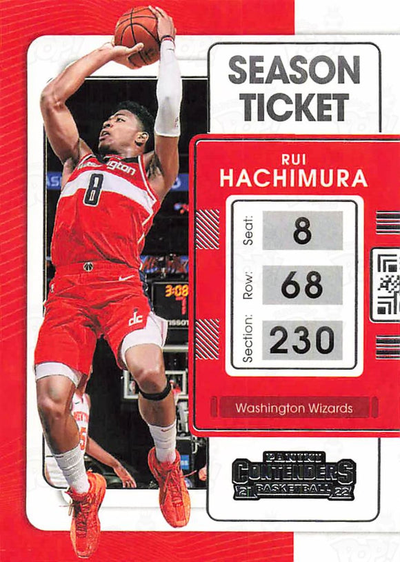2021-22 Panini Contenders Season Ticket Rui Hachimura Trading Cards