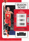 2021-22 Panini Contenders Season Ticket Trae Young Trading Cards