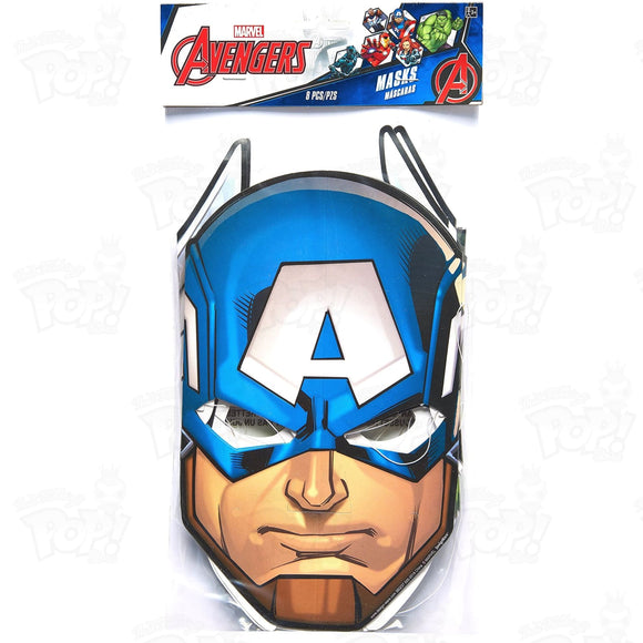 Avengers 8Pc Party Paper Masks Loot