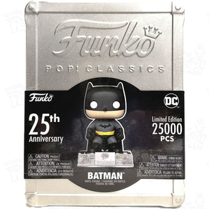 Batman 25Th Anniversary Pop! Classics Vinyl Figure Tinbox Pin & Case (#01C) Funko Pop