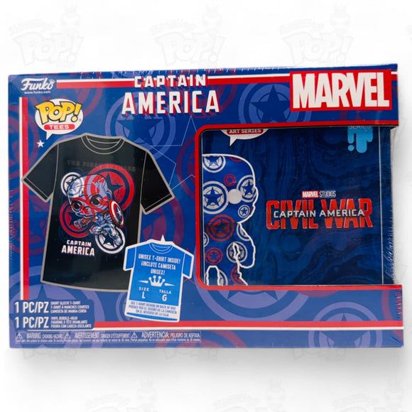 Captain America Pop Tee Bundle (Large) Funko Vinyl