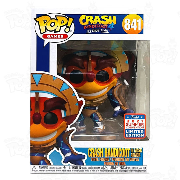 Crash Bandicoot 4 In Mask Armor (#841) 2021 Summer Convention Funko Pop Vinyl