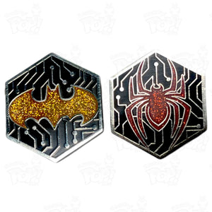 Dc Enamel Pin: Batman And Spiderman Logo 2 Pack