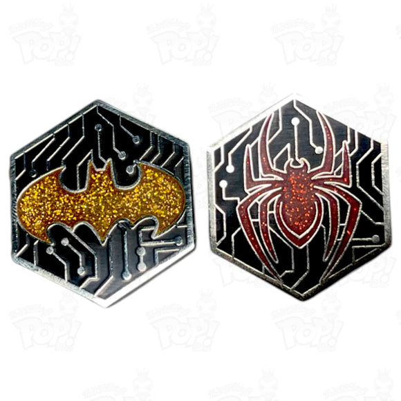 Dc Enamel Pin: Batman And Spiderman Logo 2 Pack