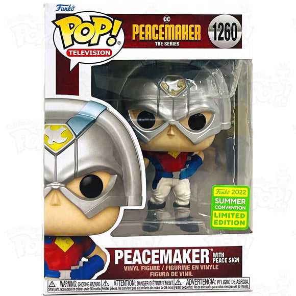 Peacemaker With Peace Sign (#1260) 2022 Summer Convention Funko Pop Vinyl