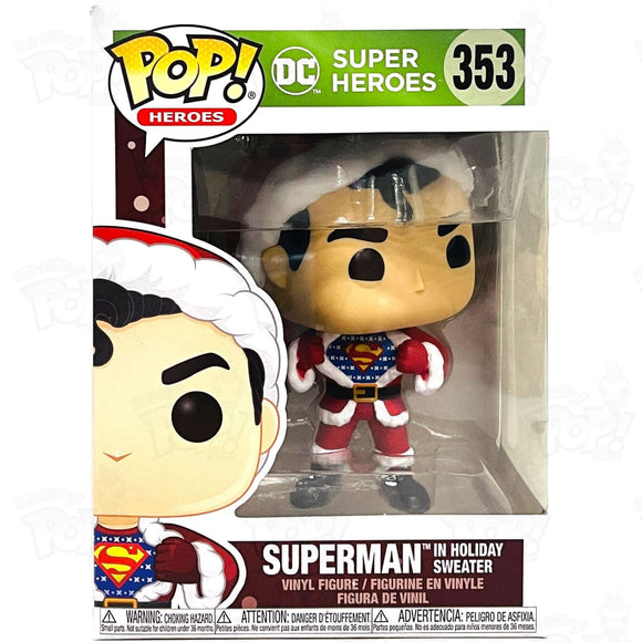 Dc Super Heroes Superman In Holiday Sweater (#353) Funko Pop Vinyl