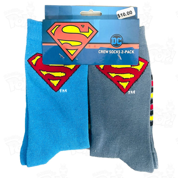 DC Superman Crew Socks 2 Pack - That Funking Pop Store!