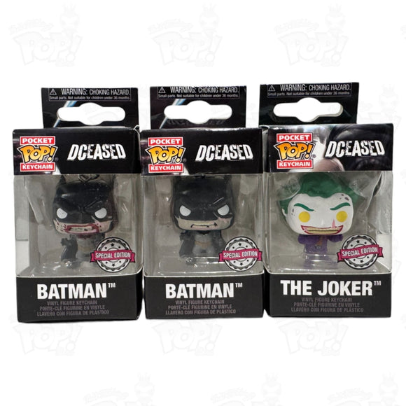 Dceased 3 Pocket Pop Keychain Set - Batman & Joker