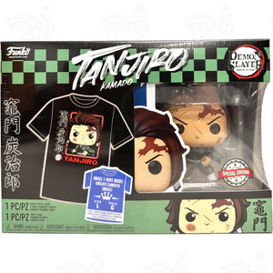 Demon Slayer - Tanjiro Kamado Pop! Vinyl Figure & T-Shirt Box Set Size L Funko Pop