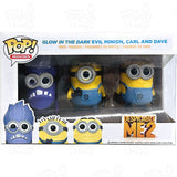 Despicable Me 2 Glow In The Dark Evil Minion Carl & Dave (3-Pack) Funko Pop Vinyl