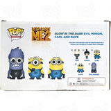 Despicable Me 2 Glow In The Dark Evil Minion Carl & Dave (3-Pack) Funko Pop Vinyl