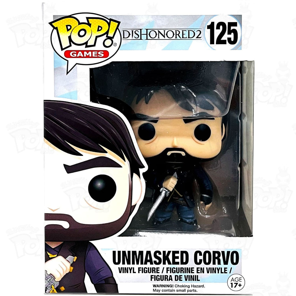 Funko Pop! Corvo Unmasked – Figura De Vinilo De Dishonored 2, Edición Exclusiva, 9.5 Cm, Coleccionable