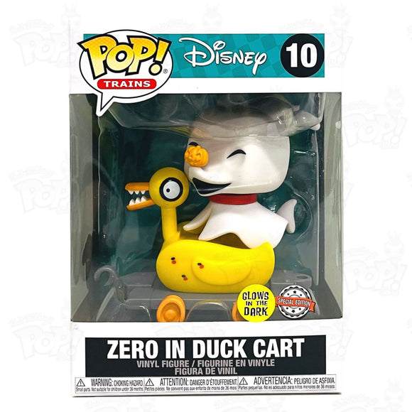 Disney Nightmare Before Christmas Zero In Duck Cart (#10) Gitd Funko Pop Vinyl