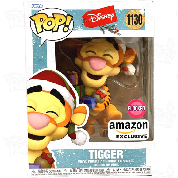 Disney Winnie The Pooh Tigger Holiday (#1130) Flocked Amazon Funko Pop Vinyl