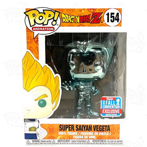 Dragon Ball Z Super Saiyan Vegeta (#154) Blue Chrome Fall Convention 2018 Funko Pop Vinyl