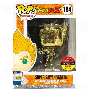 Dragon Ball Z Super Saiyan Vegeta (#154) Gold Chrome 2018 Toy Tokyo Funko Pop Vinyl