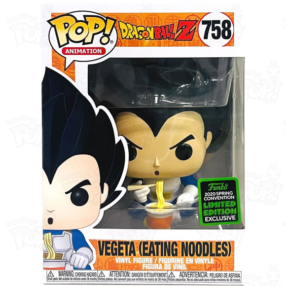 Dragon Ball Z Vegeta Eating Noodles (#758) 2020 Spring Convention Funko Pop Vinyl